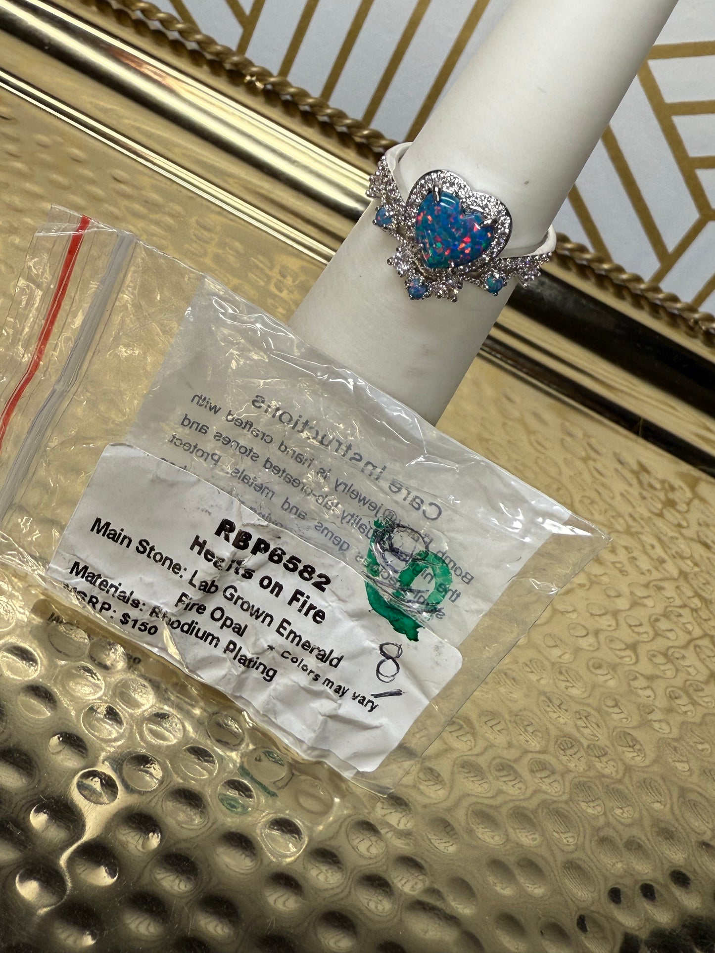 Hearts on fire ring  sz 8